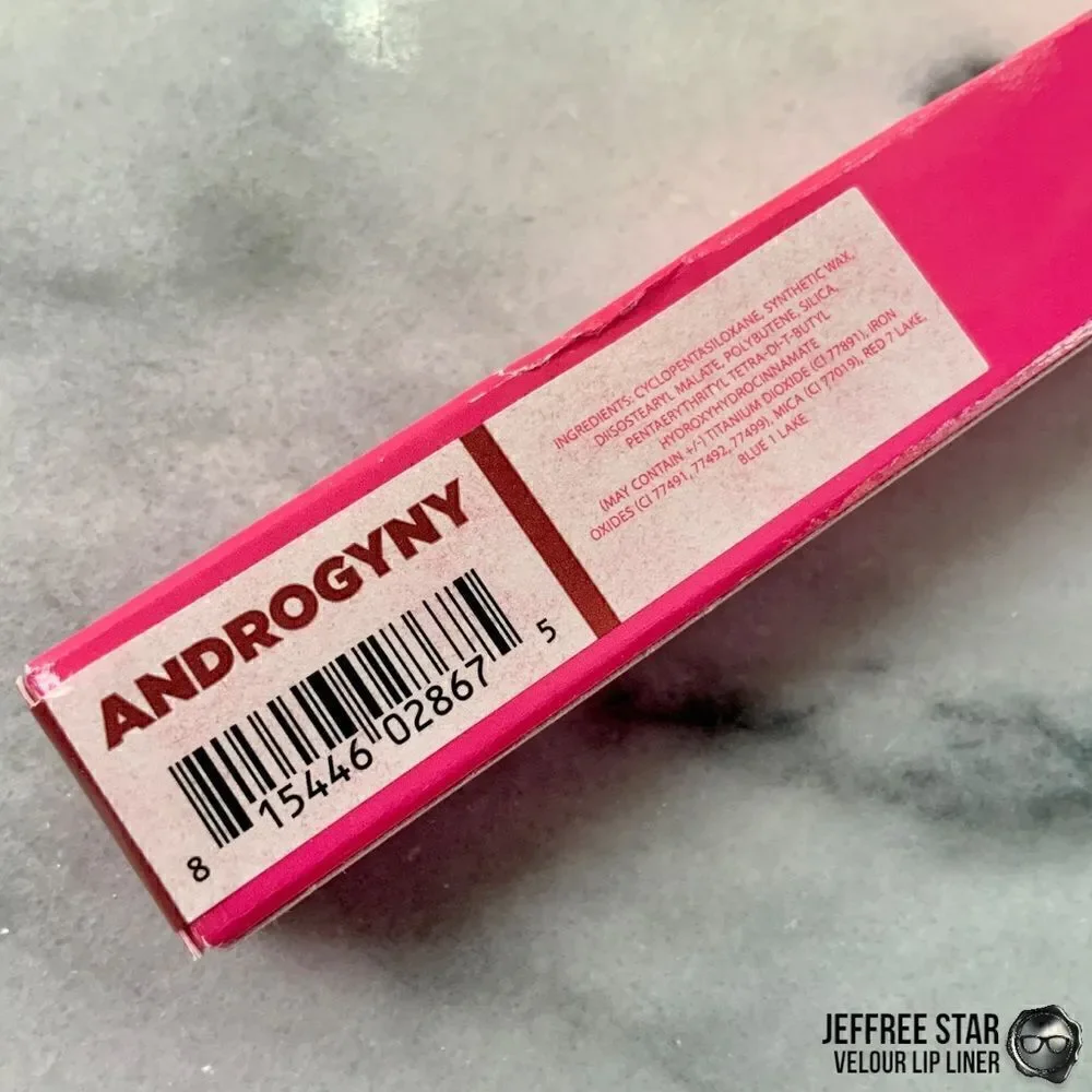 JEFFREE STAR VELOUR LIP LINER PENCIL IN ANDROGYNY DIRTY PLUM MAUVE FULL SIZE NEW - Picture 12 of 14